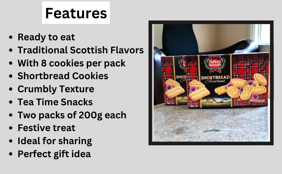 Shortbread Cookies Assortment Traditional Scottish Flavors 200g Twin Pack Tea Party - Shortbread Cookies Scottish Shortbread Traditional Tea Party Twin Pack Family Snack gift kids adult