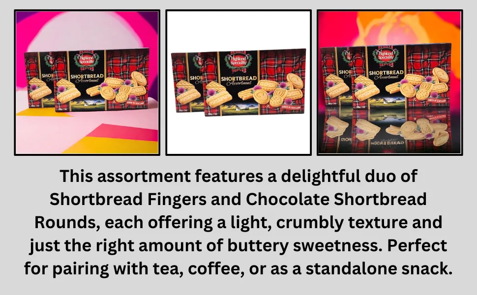 Shortbread Cookies Assortment Traditional Scottish Flavors 200g Twin Pack Tea Party - Shortbread Cookies Scottish Shortbread Traditional Tea Party Twin Pack Family Snack gift kids adult