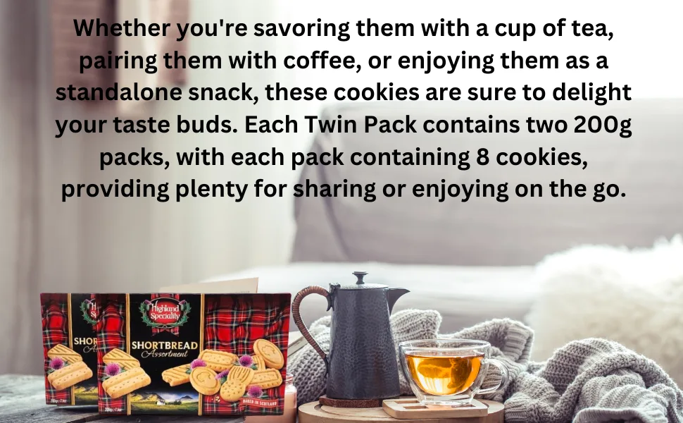 Shortbread Cookies Assortment Traditional Scottish Flavors 200g Twin Pack Tea Party - Shortbread Cookies Scottish Shortbread Traditional Tea Party Twin Pack Family Snack gift kids adult