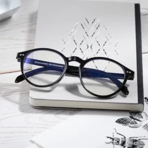 Riccardo Materossi - Premium 99.9% Blue Light Blocking Glasses (380-410nm) - Reduce Headaches and Improve Sleep - UK Based Brand 2 Pack Black Round Frame & Tortoiseshell Round Frame - Round Black