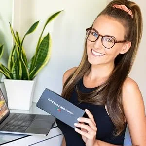 Riccardo Materossi - Premium 99.9% Blue Light Blocking Glasses (380-410nm) - Reduce Headaches and Improve Sleep - UK Based Brand 3 Pack 3 Round Frames - Brand Image