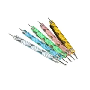 5PCS Multi Colored Double Ended Dotting/Marbleizing Tools Art Tip Dot Paint Manicure kit - Nail Art Tools