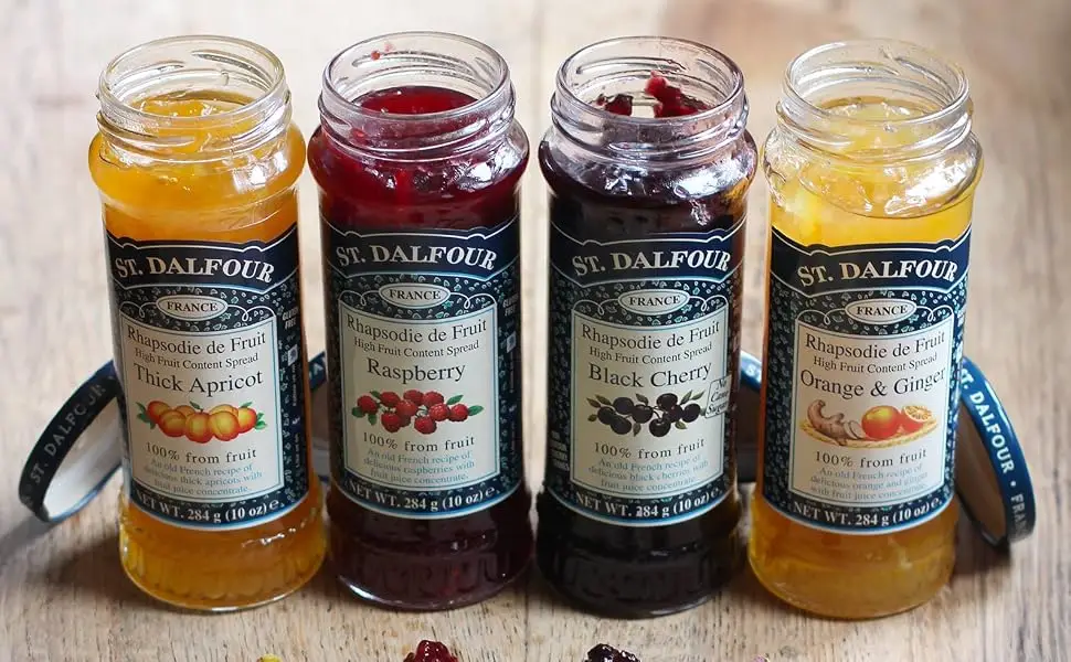 St Dalfour Delicious Fruit Raspberry Jam (12 Bottles) - product information 1