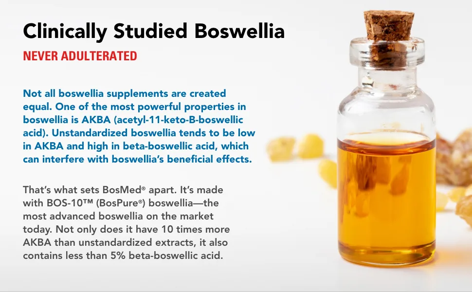Terry Naturally BosMed 500 Extra Strength Advanced Boswellia 500 mg 60 Softgels - Clinically Studied Boswellia