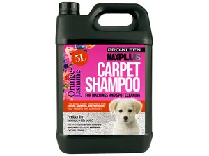 Pro-Kleen MAXPLUS Carpet Shampoo & Upholstery Cleaner Premium Formula to Remove Dirt & Stains Removes Pet Odours Suitable for all Machines (Citrus & Cedar 2 x 5 Litres) - Pro-Kleen MAXPLUS Carpet Shampoo