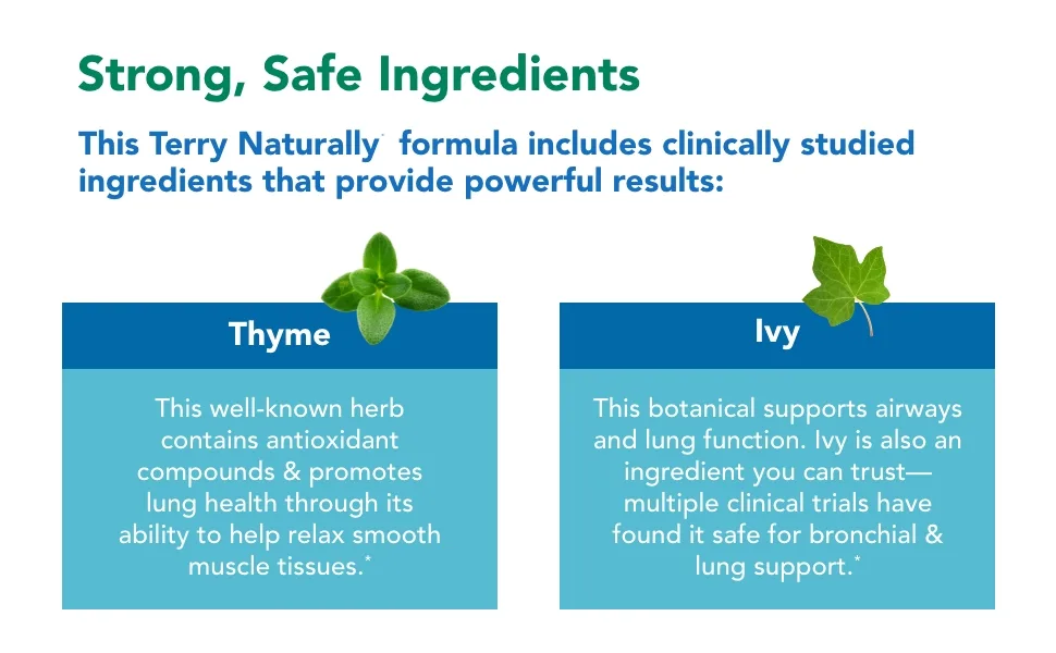 Terry Naturally Bronchial Clear 90 Tablets - Strong, safe ingredients