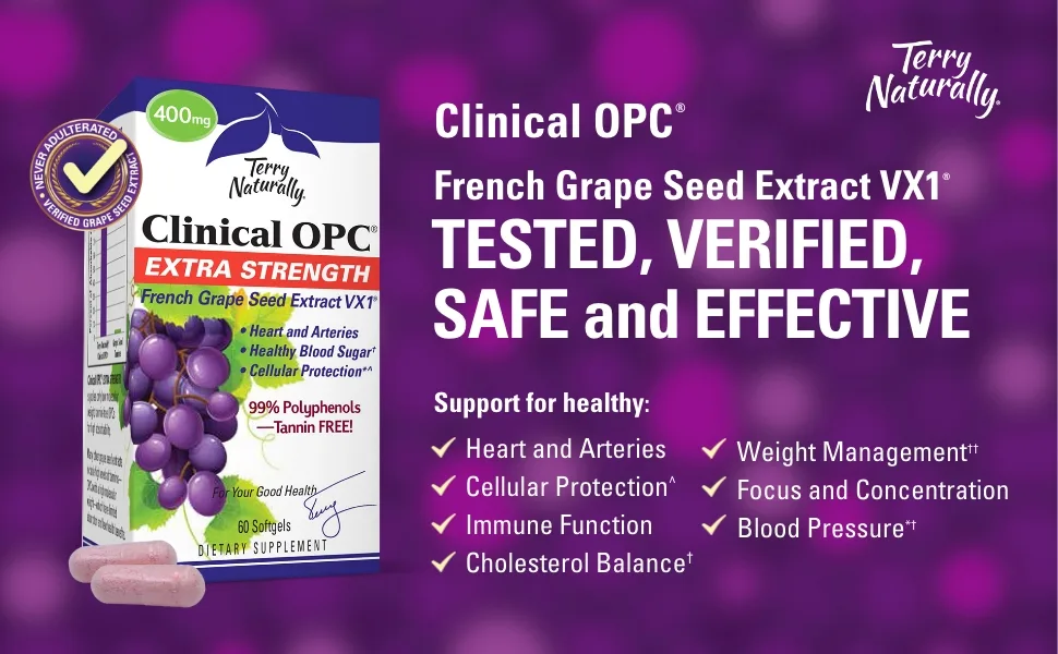 Terry Naturally Clinical OPC 150 mg  60 Capsules - Terry Naturally