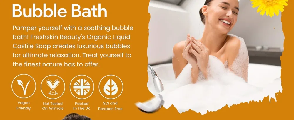 5 Litre Organic Liquid Castile Soap (5000ml) - All-Natural Unscented Liquid Soap - Pure SLS SLES Free 5 l (Pack of 1) - Organic Liquid Castile Soap