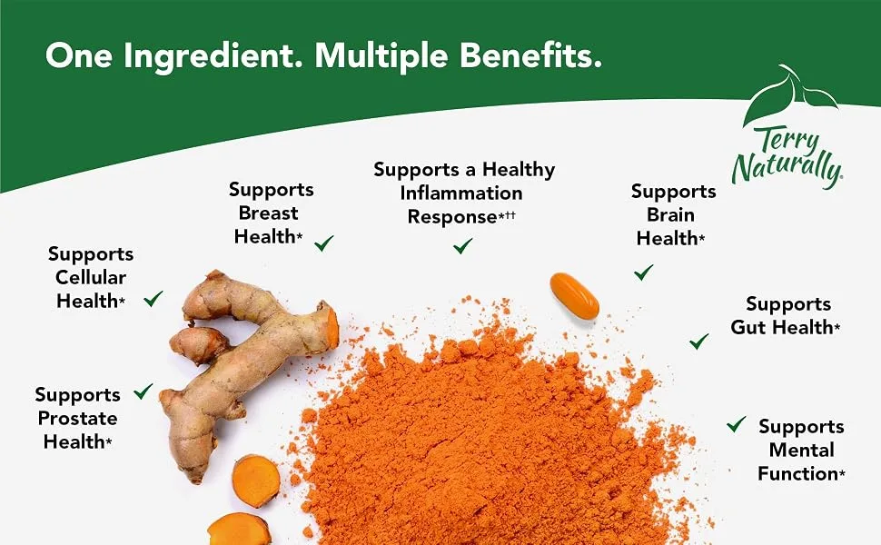 Terry Naturally CuraMed 375 mg 120 Softgels - One Ingredient. Multiple Benefits. Curcumin.