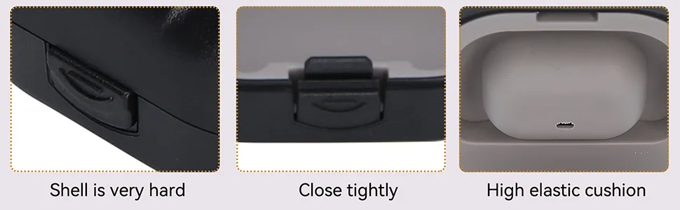 Agatige Hearing Aid Hard Case Portable Waterproof Hearing Aid Protection Storage Box Pouch Hearing Aid Protector for Storing Hearing Aids - 6.7x7x3cm - product information 4