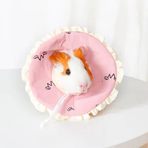 Small Pet Elizabeth Collar Protective Circle Nursing Ring Lightweight Elizabethan Collar for Guinea Pigs and Rabbits Pink - Small Pet Elizabeth Collar