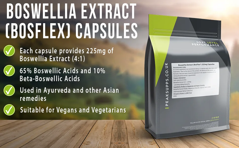 Boswellia Extract 1000mg - 180 Tablets | Vegan | Ayurveda - Boswellia Extract Capsules 225mg