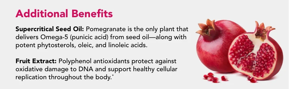 Terry Naturally Pomegranate Seed Oil 60 Softgels - Additional Benefits