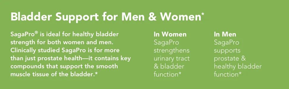 Terry Naturally SagaPro Bladder Health 60 Tablets - bladder support for men, for women, prostate health, smooth muscle tissue, urinary tract