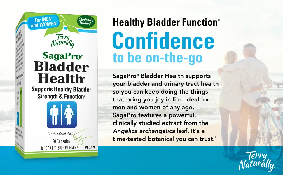 Terry Naturally SagaPro Bladder Health 60 Tablets - sagapro, healthy bladder, bladder function, good health, urinary tract