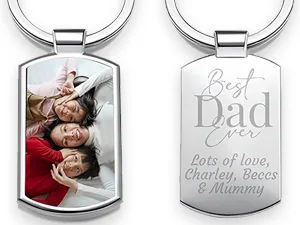 Print Maniacs Personalised Collar Tag Gift Keyring Name ID Identification Engraved Dog Cat Rabbit Small Large Pets Animals Own Text D1 (Small 2.4cm x 4cm Silver) Small 2.4cm x 4cm Silver - product information 9