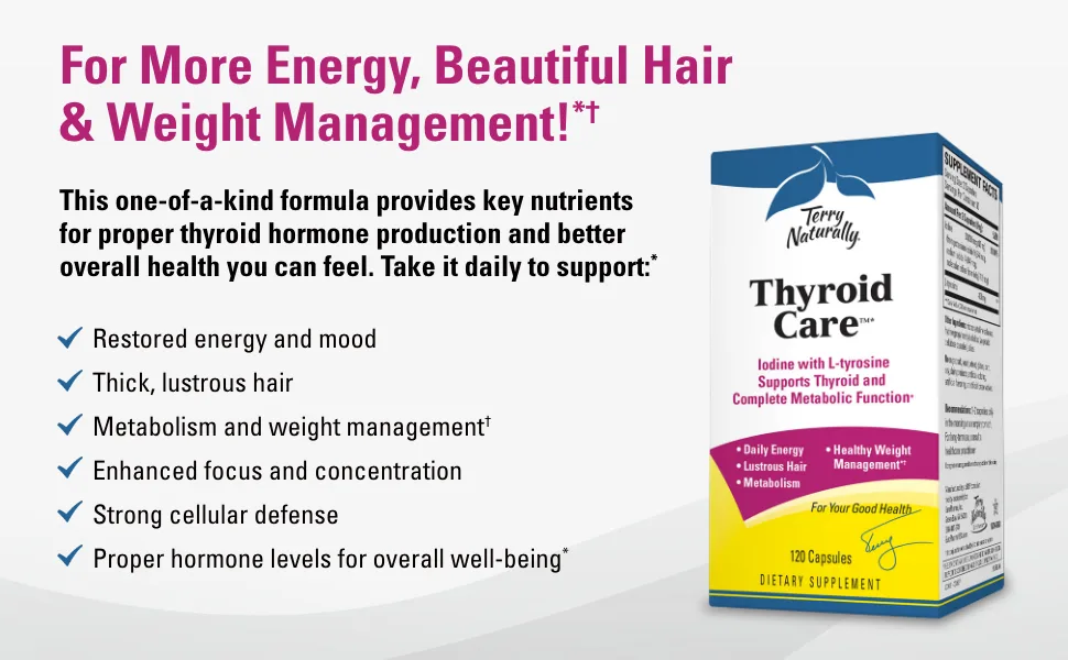 Terry Naturally Thyroid Care 120 Capsules - Terry Naturally