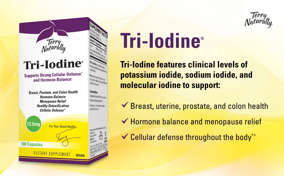 Terry Naturally Tri-Iodine 12.5 mg 180 Capsules - Terry Naturally