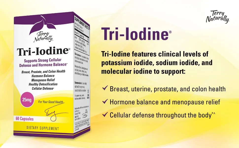 Terry Naturally Tri-Iodine 25 mg 60 Capsules - Terry Naturally