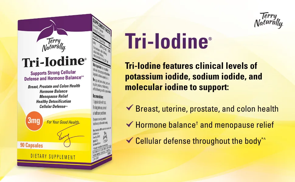 Terry Naturally Tri-Iodine 3 mg 90 Capsules - Terry Naturally