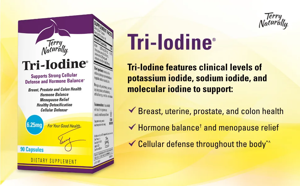 Terry Naturally Tri-Iodine 6.25 mg 90 Capsules - Terry Naturally