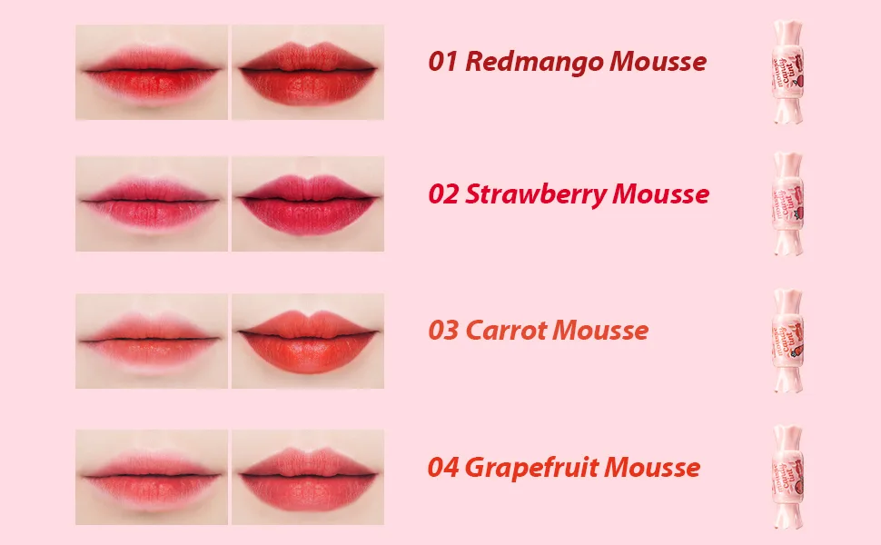 The Saem Mousse Candy Tint 04 Grapefruit Mousse .08 g - B09VHFM7ZW