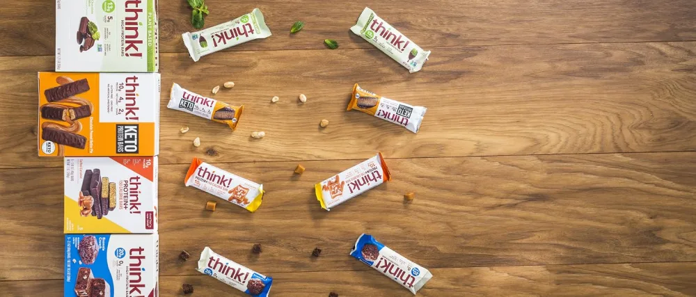 think! Protein + 150 Calorie Bars Protein - Cupcake Batter - 10 Bars - think! protein bars high protein low carb