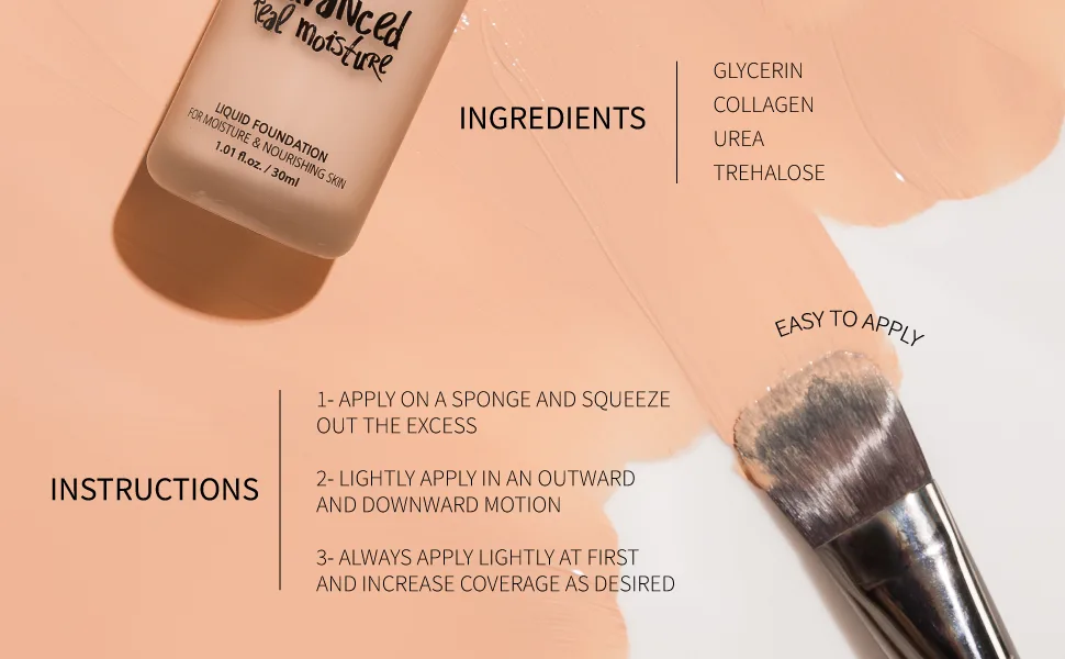 Touch in Sol Advanced Real Moisture Liquid Foundation SPF 30 PA++ #21 Nude Beige 1.01 fl oz (30 ml) - product information 4