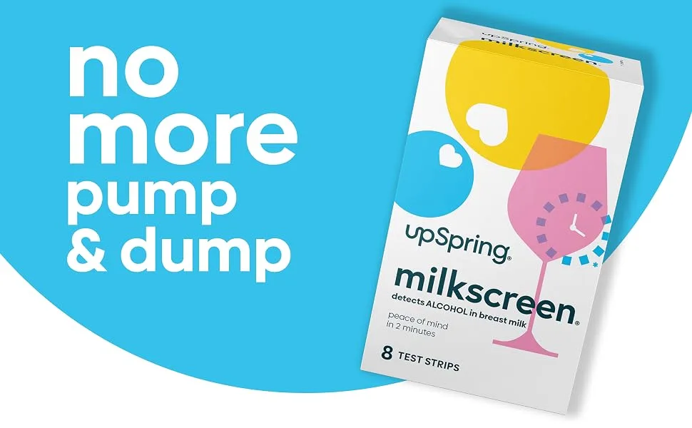 UpSpring Milkscreen 20 Test Strips - pump and dump milkscreen test strip alcohol breastfeeding