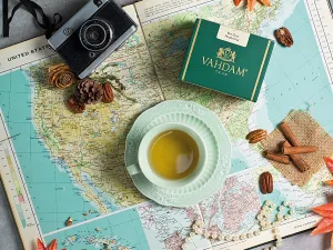Vahdam Teas Herbal Tea Turmeric Ginger Caffeine Free 15 Infusion Bags 1.06 oz (30 g) - WORLD