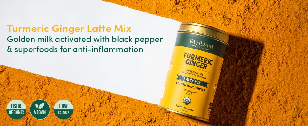 Vahdam Teas Latte Mix Turmeric Ginger 3.53 oz (100 g) - product information 2