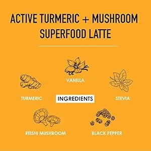 Vahdam Teas Latte Mix Turmeric Mushroom 3.53 oz (100 g) - product information 3