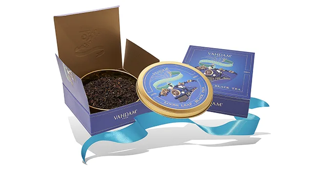 Vahdam Teas Loose Leaf Black Tea Darjeeling Summer Gift Set  1 Tin Caddy - product information 5