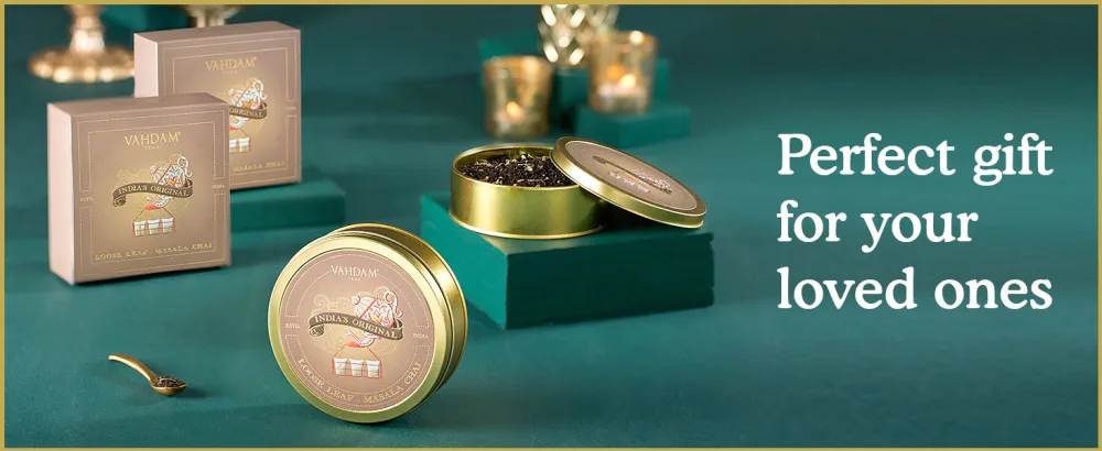 Vahdam Teas Loose Leaf Masala Chai India's Original Gift Set 1 Tin Caddy - product information 2