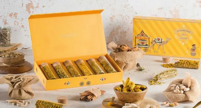 Vahdam Teas Turmeric Tea Tales Set 6 Pieces - product information 4