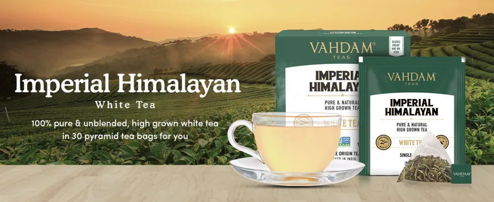 Vahdam Teas White Tea Imperial Himalayan 15 Tea Bags 1.06 oz (30 g) - product information 2