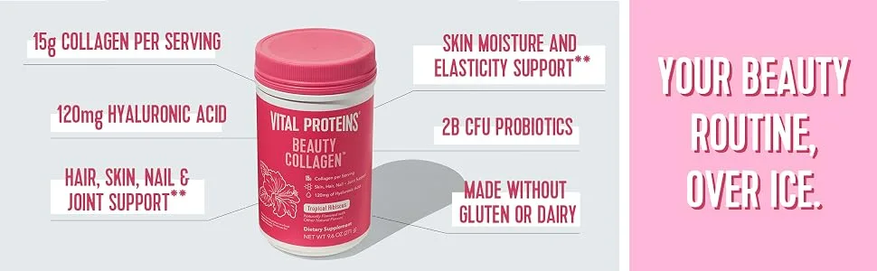 Vital Proteins Beauty Collagen Tropical Hibiscus 9.6 oz (271 g) - bcth description