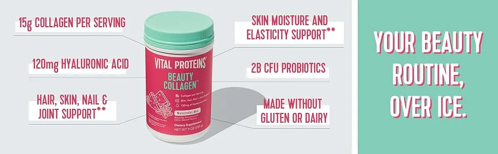 Vital Proteins Beauty Collagen Watermelon Mint 9 oz (255 g) - product information 2