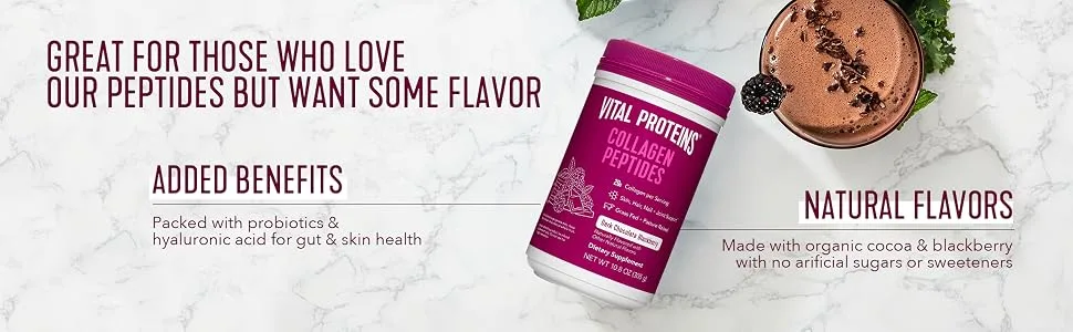Vital Proteins Collagen Peptides Dark Chocolate Blackberry 10.8 oz (305 g) - flavored