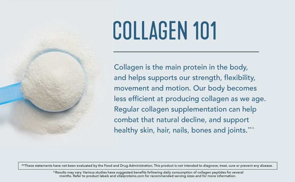 Vital Proteins Collagen Peptides Unflavored 20 Packets 0.35 oz (10 g) Each - Collagen 101