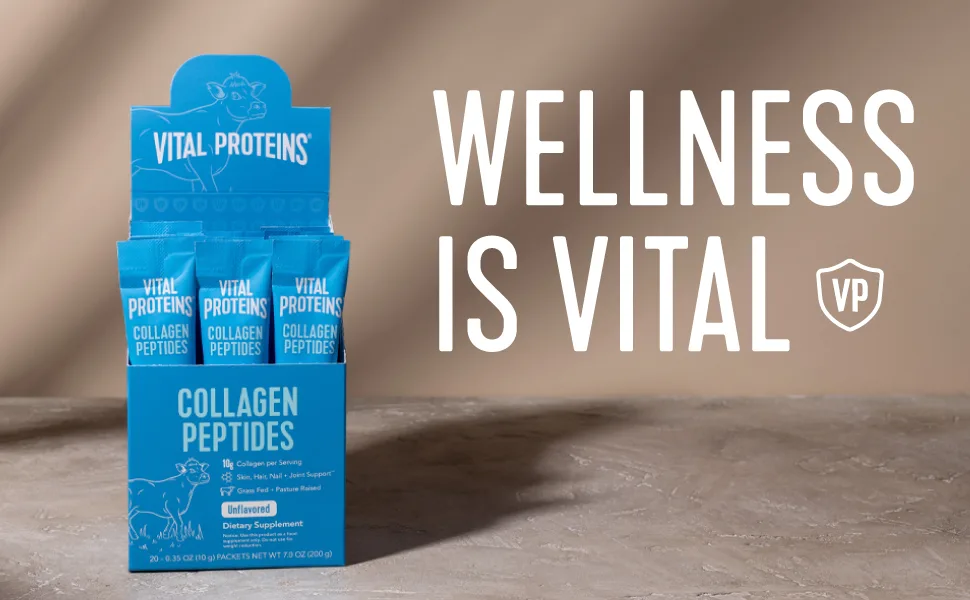 Vital Proteins Collagen Peptides Unflavored 20 Packets 0.35 oz (10 g) Each - Collagen Stick Pack