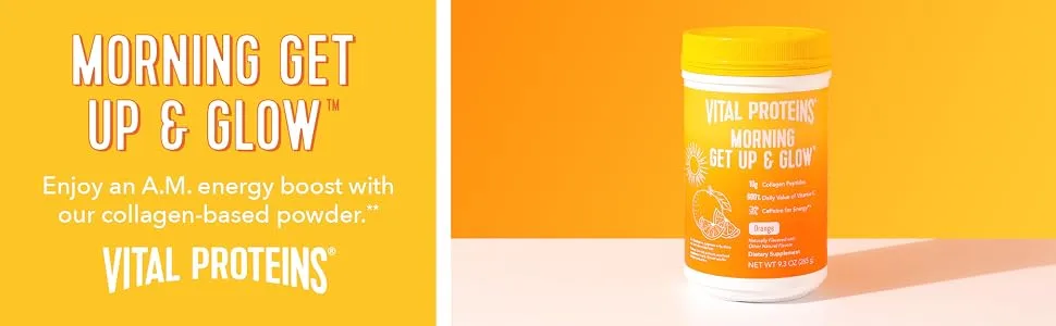 Vital Proteins Morning Get Up & Glow Orange  9.3 oz (265 g) - hero