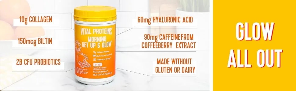 Vital Proteins Morning Get Up & Glow Orange  9.3 oz (265 g) - product information 2