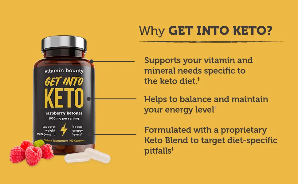 Vitamin Bounty Get Into Keto Exogenous Ketones 60 Capsules - Why Get into Keto
