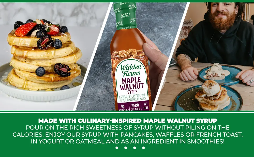 Walden Farms Maple Walnut Syrup 12 fl oz (355 ml) - Culinary inspired maple walnut syrup