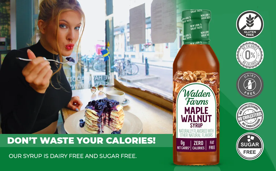 Walden Farms Maple Walnut Syrup 12 fl oz (355 ml) - Sugar Free