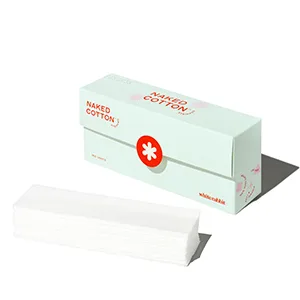 White Rabbit Premium Cosmetic Cotton Sheet Perforated 200 Sheets - Naked Cotton Stripped