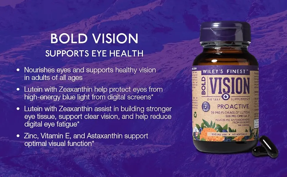 Wiley's Finest Bold Vision Proactive 60 Softgels - Wileys finest bold vision