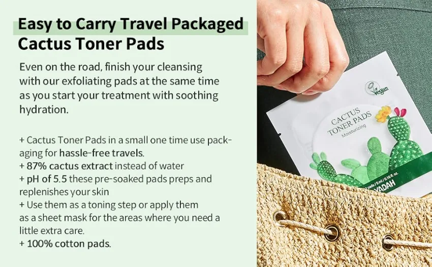 Yadah Cactus Toner Pads 20 Pads - product information 2