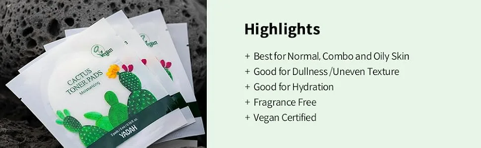 Yadah Cactus Toner Pads 20 Pads - product information 3